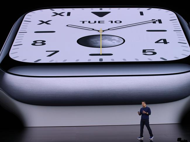 CUPERTINO, CALIFORNIA - SEPTEMBER 10: Apple's Stan Ng talks about the new Apple Watch series 5 during a special event on September 10, 2019 in the Steve Jobs Theater on Apple's Cupertino, California campus. Apple unveiled new products during the event.   Justin Sullivan/Getty Images/AFP == FOR NEWSPAPERS, INTERNET, TELCOS & TELEVISION USE ONLY ==