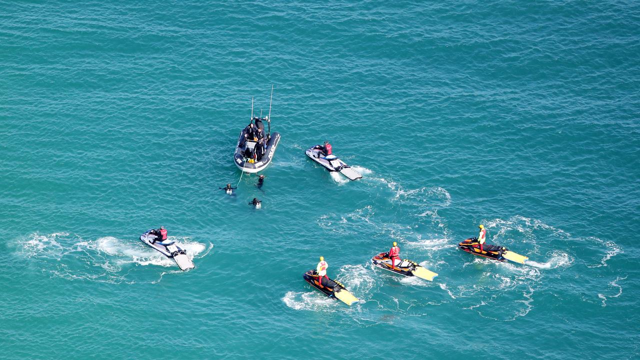 The search for the missing Yak-52 plane around South Stradbroke Island (Jumpinpin) where the pilot and passenger on board are still missing. Picture: NIGEL HALLETT