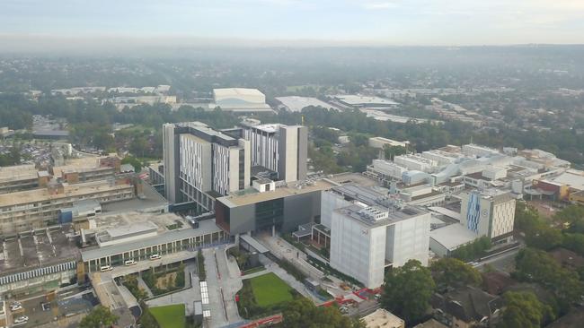 Westmead Health Precinct’s new central acute services building (centre) has opened early as part of the government's $1 billion redevelopment.