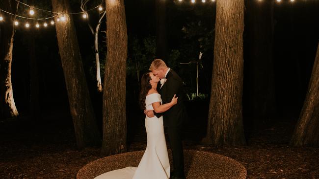 Madeleine Barnett and Nicholas Johnson’s wedding. Picture: Danielle Smith (Lightsmith Images)