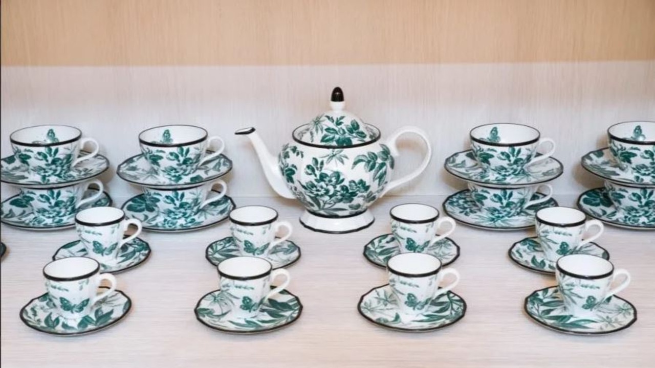 The Gucci Herbarium set has a pricey $883 price tag for a single teapot. Picture: Poosh/Ivan Solis.