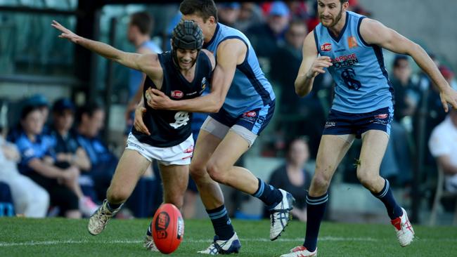 A young Caleb Daniel in action in the 2014 SANFL Finals series against Sturt.