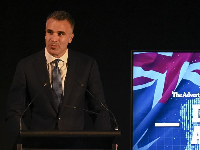 CANBERRA, AUSTRALIA - MAY 22: Premier of South Australia, Peter Malinauskas addressing the Defending Australia Event at the Australian War Memorial, Canberra. Picture: NCA NewsWire / Martin Ollman