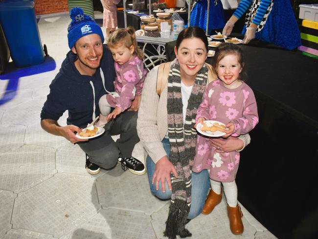 Josh, Marlie, Sam and Elsie at the Frosted: A Winter Spectacular experience - Narre Warren, 2024. Picture: Jack Colantuono