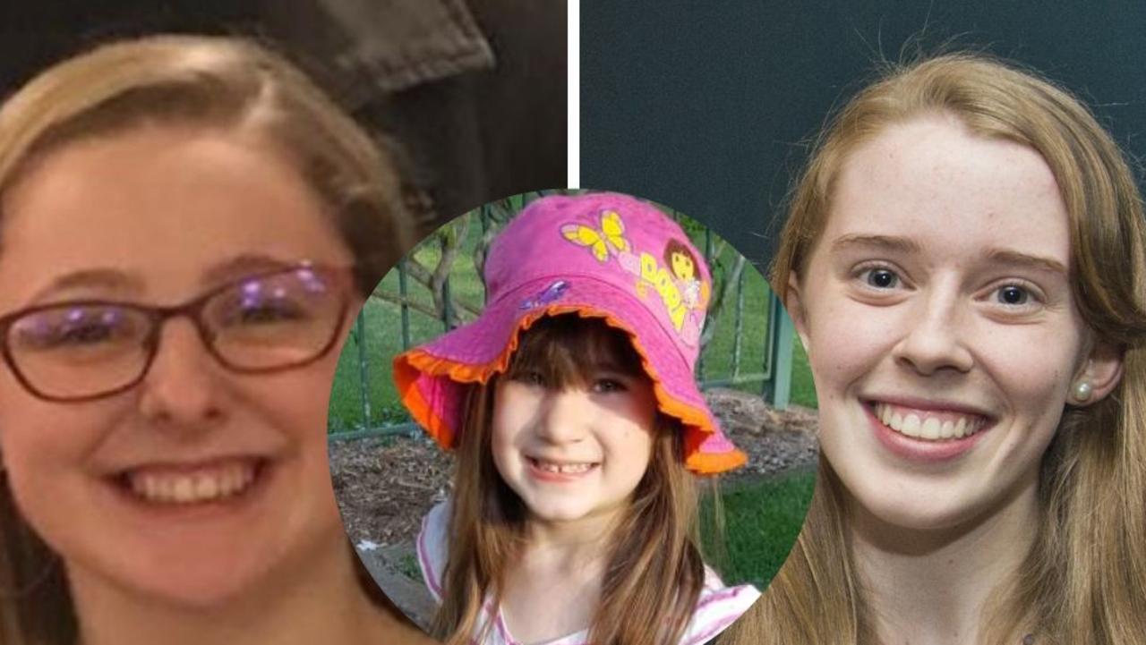 Samantha Emily Crouch (left) and Keita Courtney Martin (right) are among those charged with manslaughter, accused of being a part of a religious group that opted for prayer instead of medicine that resulted in the death of eight-year-old Elizabeth Rose Struhs (centre).