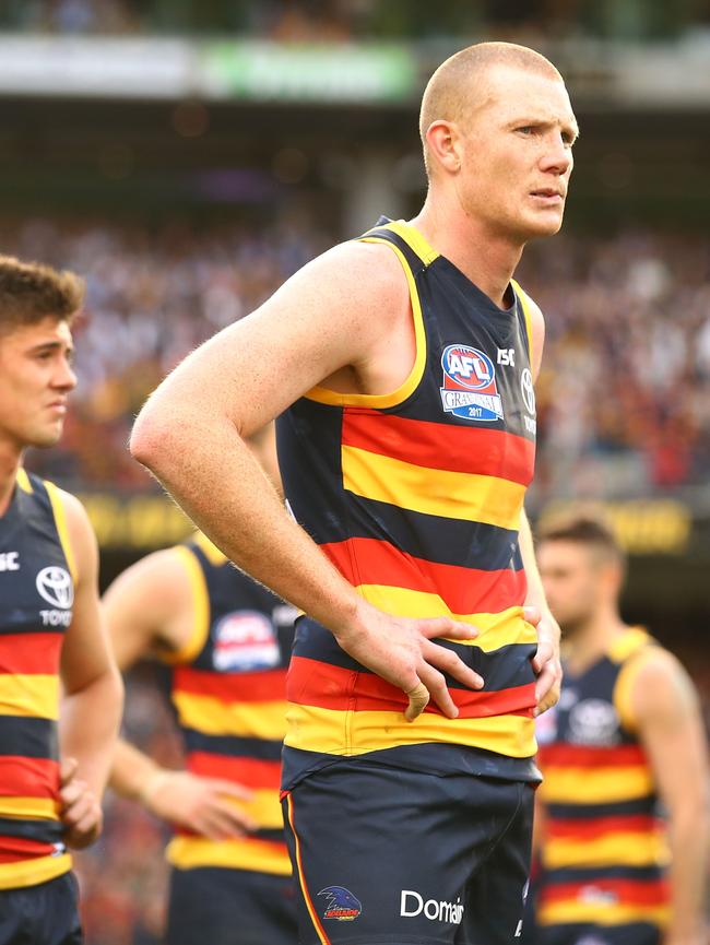 Sam Jacobs after last year’s grand final at the MCG. Picture: Mark Kolbe/AFL Media/Getty Images
