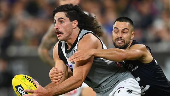 Lachlan Jones was another NGA product selected in the first round of last year’s draft. Picture: Quinn Rooney/Getty Images