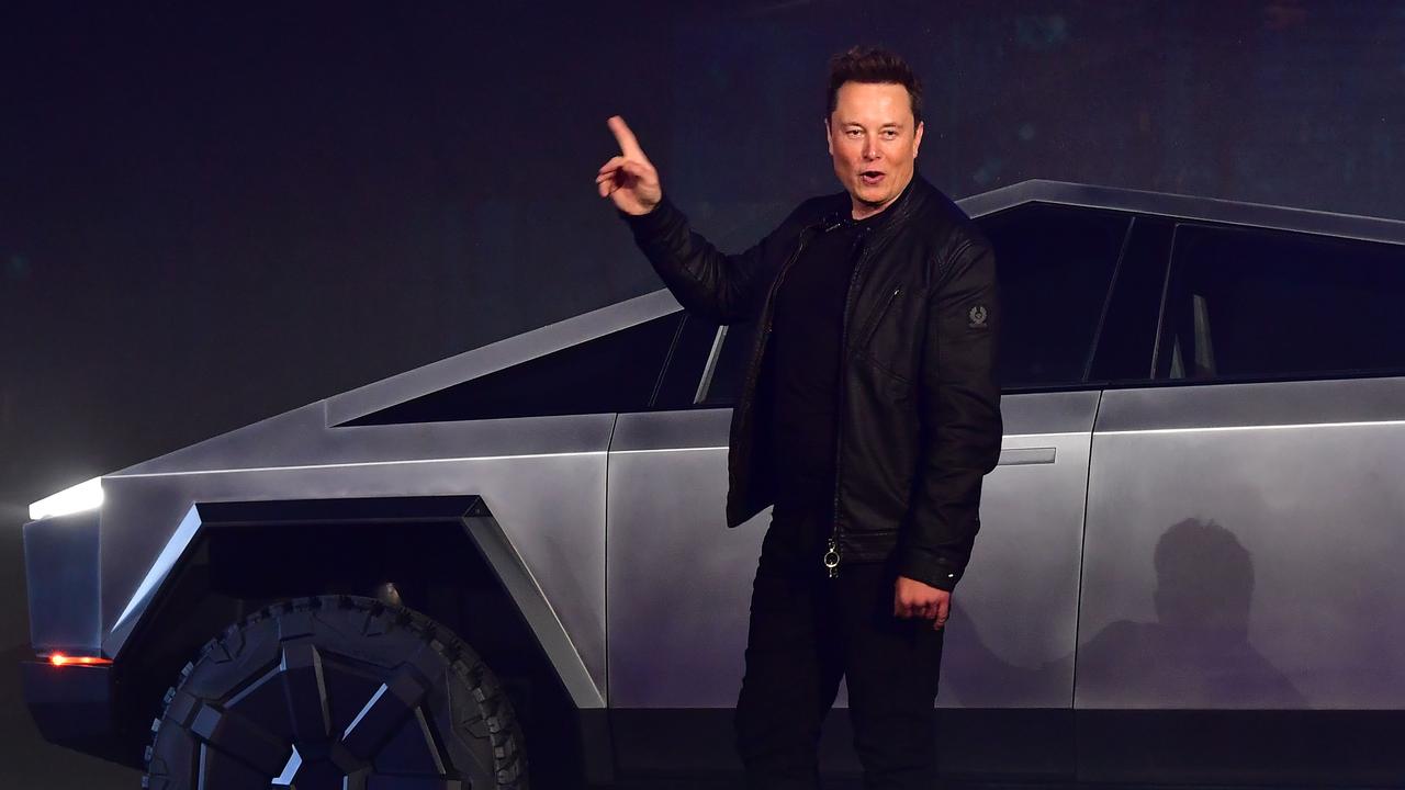 Tesla founder Elon Musk unveiled the Cybertruck at an event in November. Picture: Frederic J. Brown/AFP