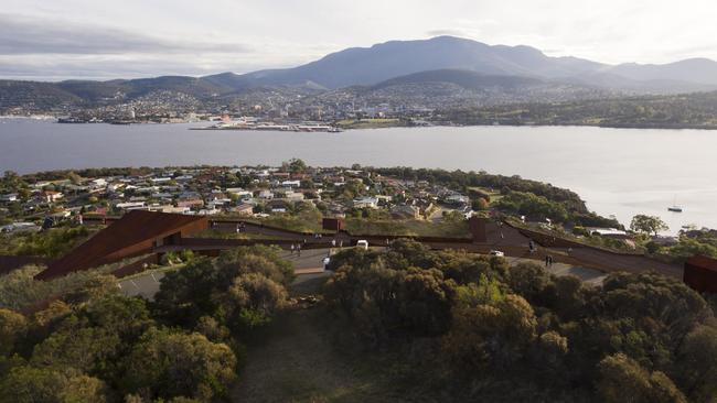 A supplied artist's impression of a proposal for development of the Rosny Hill area on Hobart's Eastern shore.