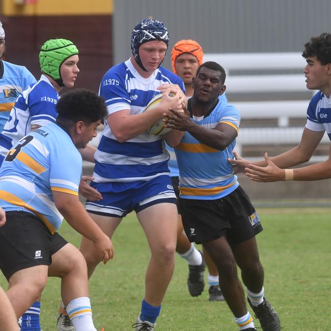 QLD Rugby Union State Championships (17-18 years boys) at the Townsville Sports Precinct. Friday May 23. Northern against Peninsular. Picture: Evan Morgan