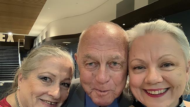 83-year-old John Duncan (centre with wife Cassie on left) lost everything in the fires blazing through the town of Rappville in northern NSW. Picture: Supplied