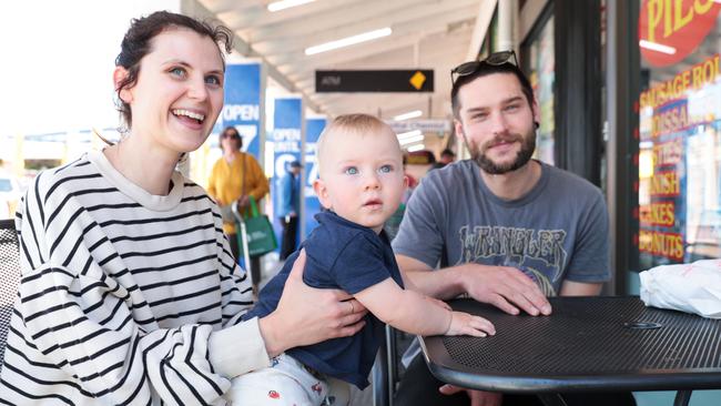 Harry and Amy Clark with their son Noah. Picture: Jane Dempster