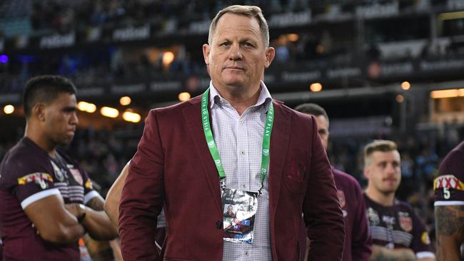 Maroons coach Kevin Walters looks on following their loss in Game 3 of the 2019 State of Origin series between the New South Wales Blues and the Queensland Maroons at ANZ Stadium in Sydney, Wednesday, July 10, 2019. (AAP Image/Dan Himbrechts)