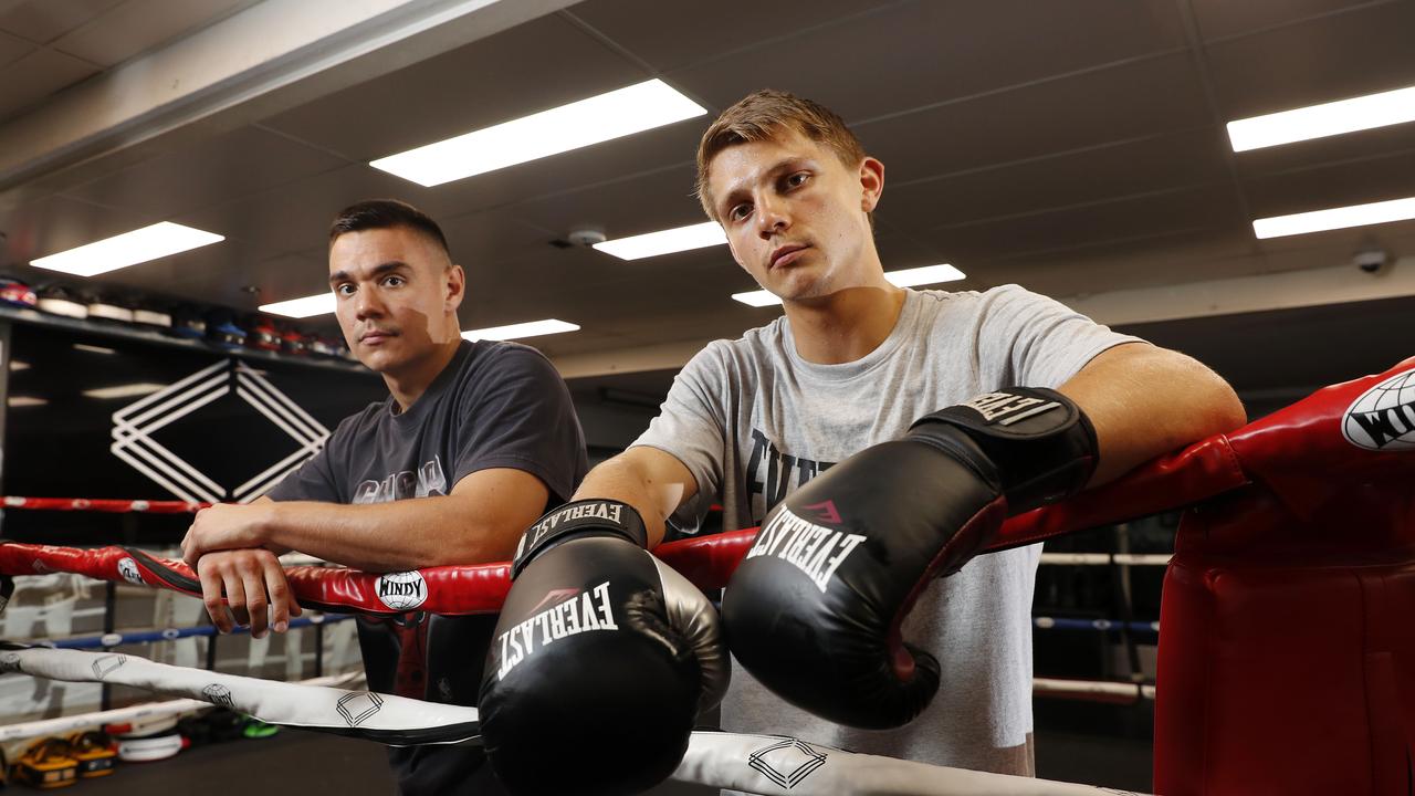 Nikita Tszyu (R) - the younger brother of Tim (L) - has had his professional debut bout pushed back by 24 hours. Photo: Josh Woning