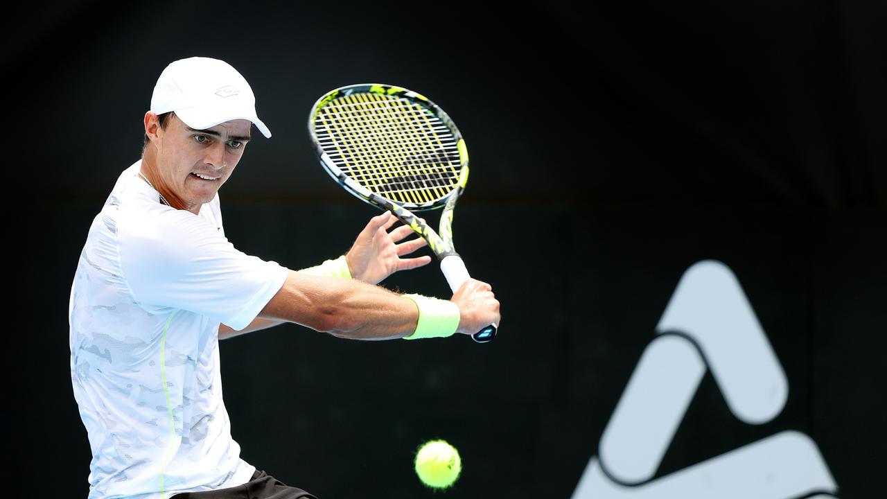 Adam Walton will take on Italy’s Matteo Arnaldi in the first round this morning. Picture: Getty