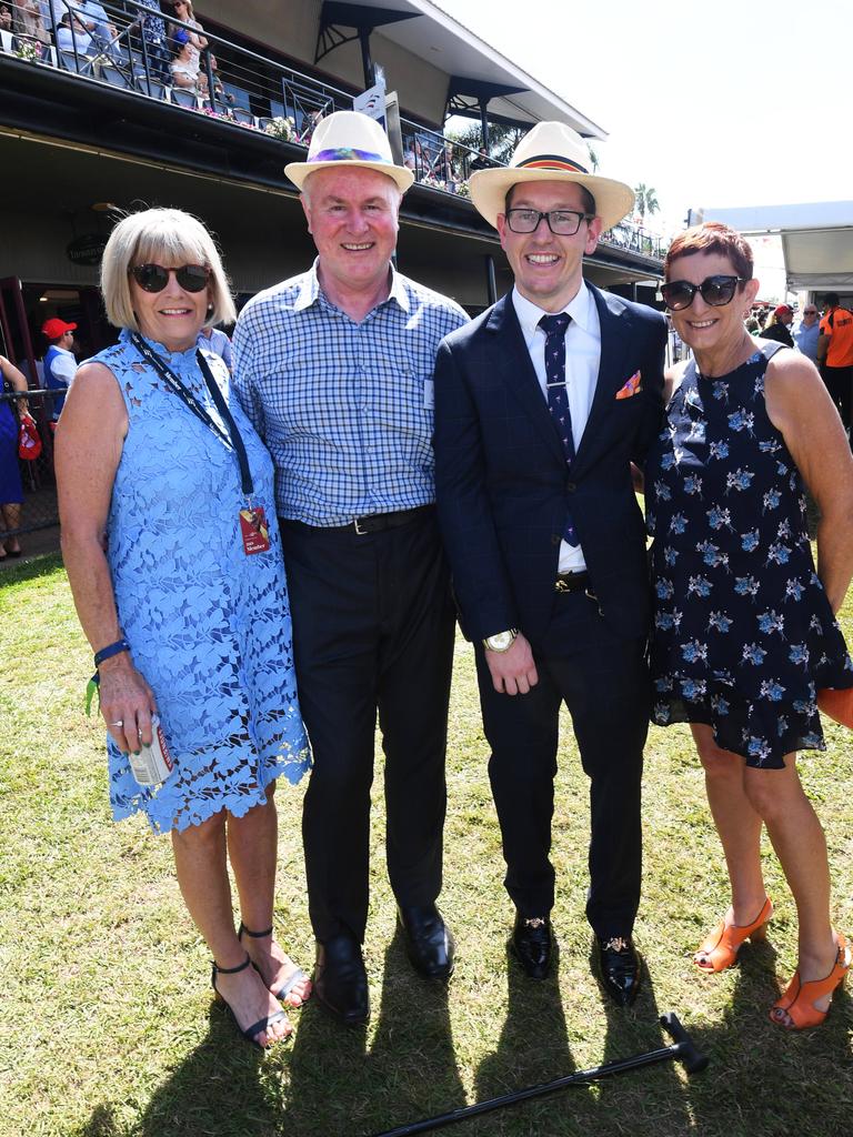 Darwin Cup colour gallery Leanne Montgomerie, Des O'Keefe, Scott Leckey , and Jane Perry enjoys the 2019 Darwin Cup. Picture: KATRINA BRIDGEFORD