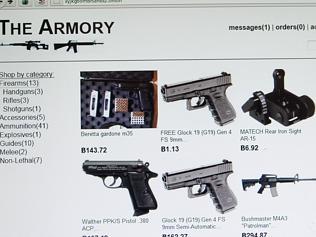  Screen grabs from the dark web - weapons on The Armory. Pic Mark Cranitch. 