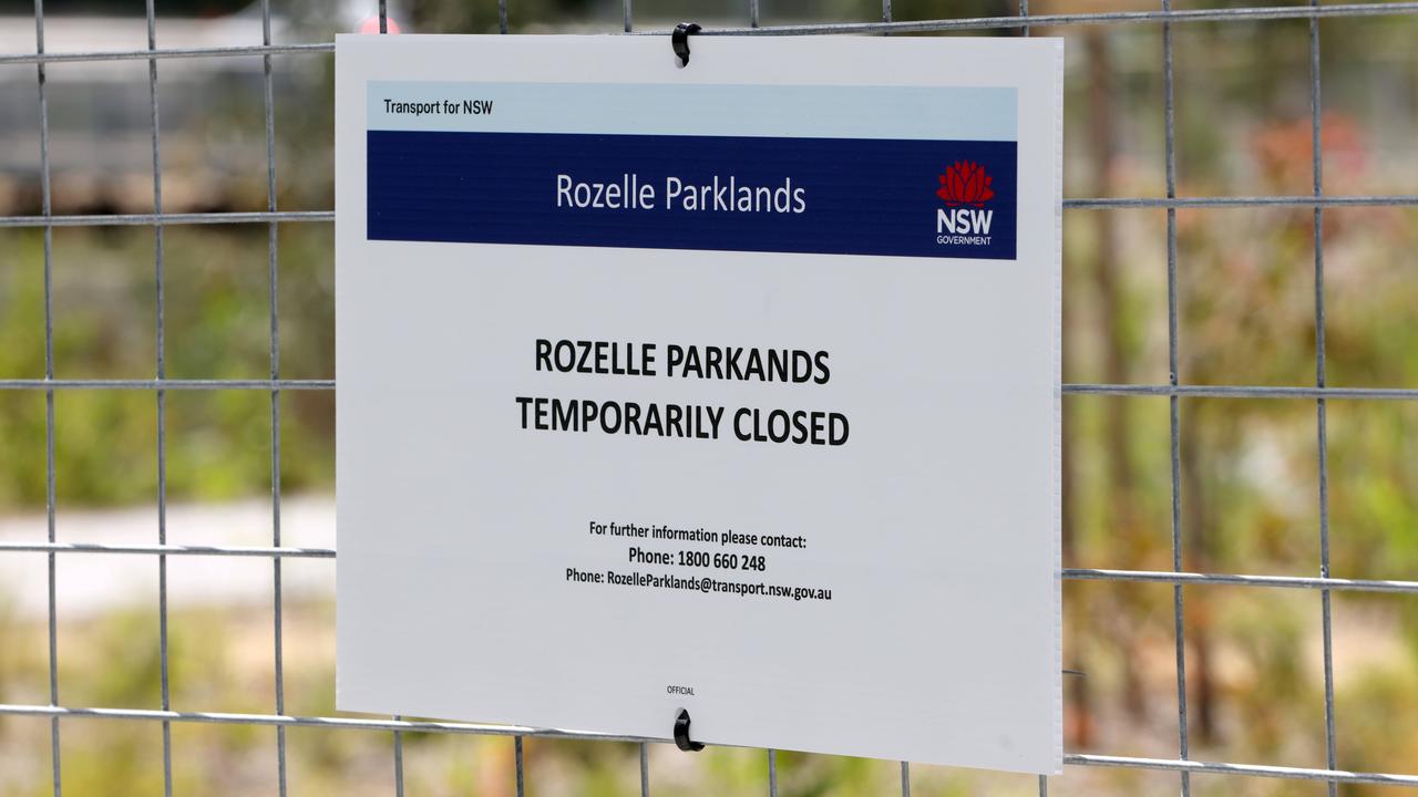 The discovered of asbestos forced the closure of Rozelle Parklands. Picture: NCA NewsWire / Damian Shaw