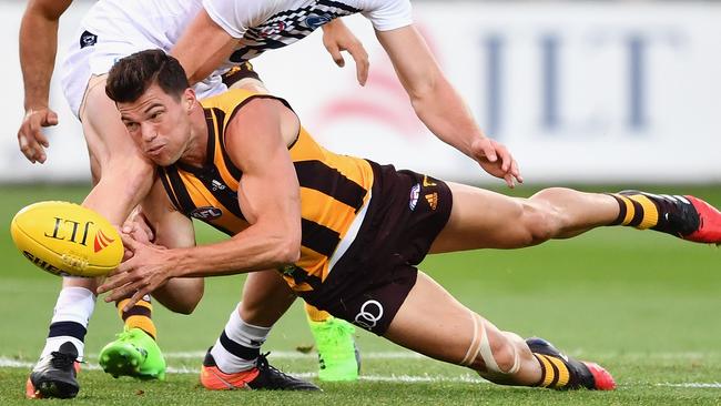 Jaeger O’Meara played the first half and got through unscathed. Picture: Getty