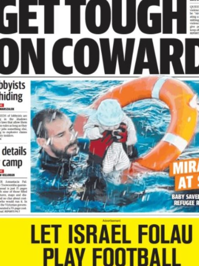 The front page of The Courier-Mail.