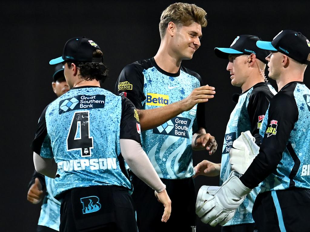 Spencer Johnson (centre) has nabbed a massive payday in the Indian Premier League in what Robert Craddock says is a sign of cricket’s future. Picture: Albert Perez/Getty Images.