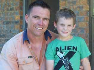 FIVE YEARS ON: Steve McCartan with his son Tyce. Picture: Contributed