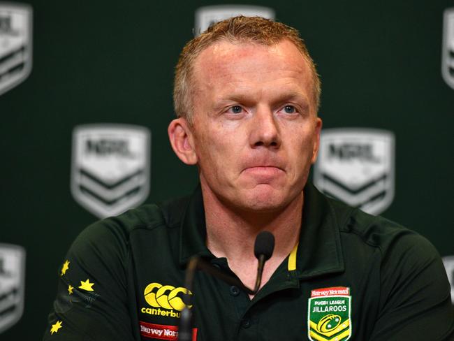 Australian Jillaroos coach Brad Donald during the announcement of the Kangaroos and Jillaroos squads at NRL headquarters in Sydney, Monday, October 1, 2018. (AAP Image/Mick Tsikas) NO ARCHIVING