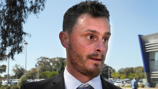 Mark Darren Burns outside the Elizabeth Magistrates Court. Picture: Greg Higgs.