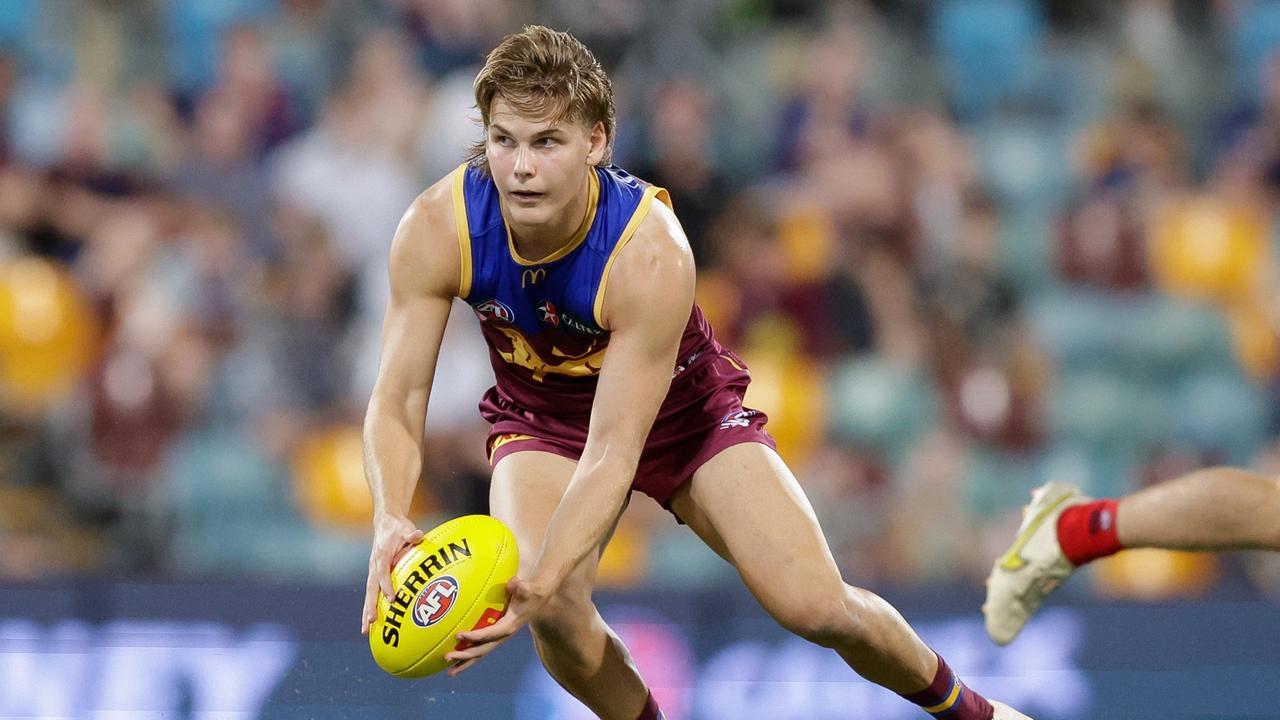 Second game Lion Will Ashcroft racked up 31 disposals on Friday night. Picture: Getty Images