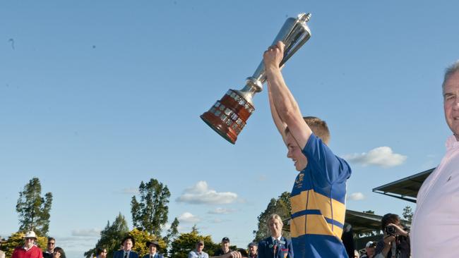 Brendon Dann, TGS Captain. O'Callaghan Cup played at Downlands College. Saturday, Aug 30, 2014. Photo Nev Madsen / The Chronicle