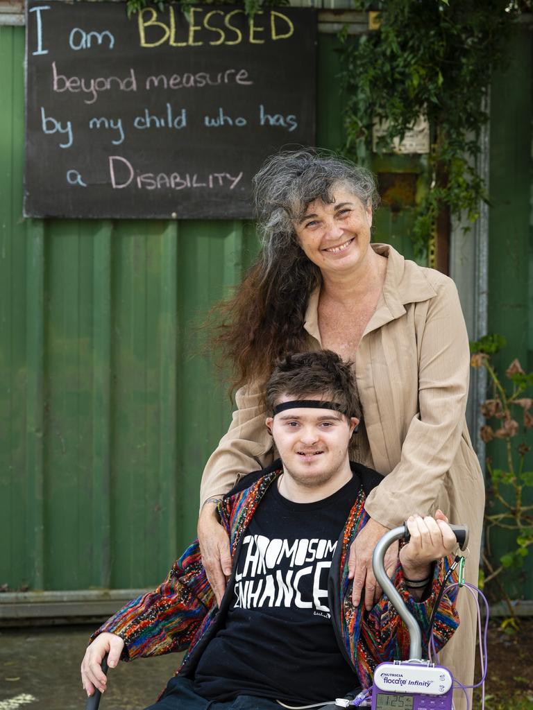 Toni Mitchell and her son Joshy Mitchell, Friday, April 22, 2022. Picture: Kevin Farmer