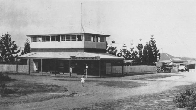 An old photograph, date unknown, of Emu Park's Pine Beach Hotel.