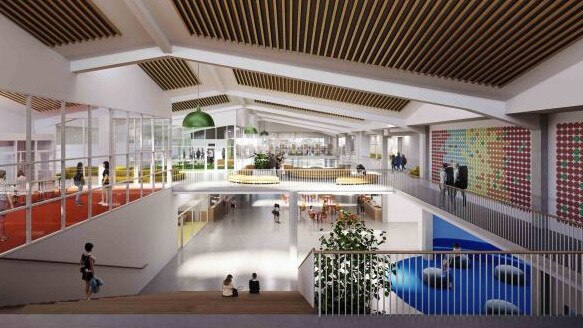 An artist impression of the interior of the proposed new senior campus at St Luke's Grammar School, Dee Why. Picture: Supplied.