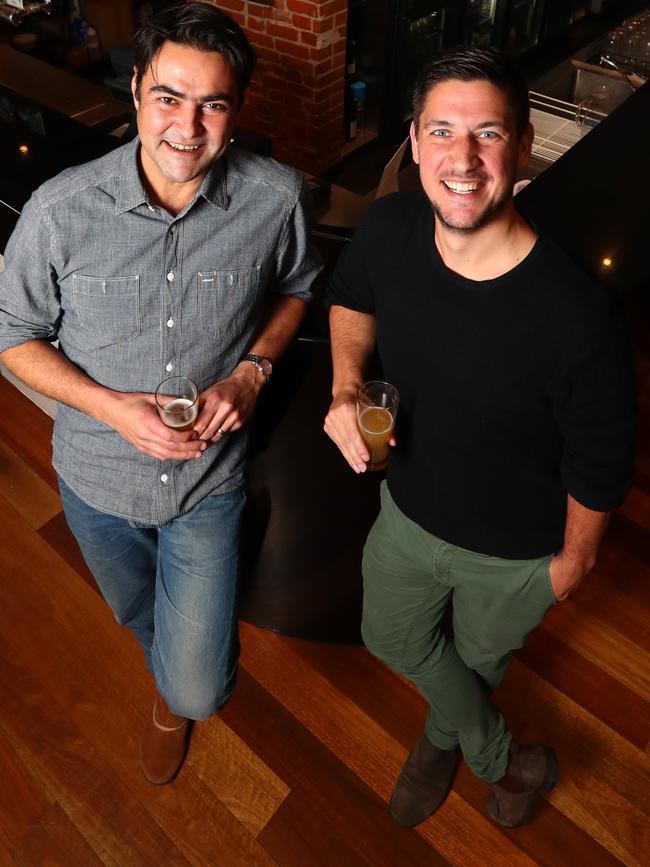 David Penberthy and Will Goodings at the Joiners Arms Hotel, 2018. Picture: Tait Schmaal