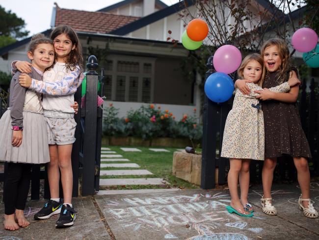 Lucy and Sophia’s mum Stephanie said her daughters wanted to ensure Violet still got to enjoy her birthday. Picture: Christian Gilles