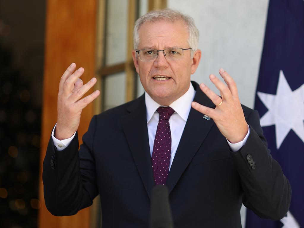 Scott Morrison is resisting calls to provide free RATs. Picture: NCA NewsWire / Gary Ramage