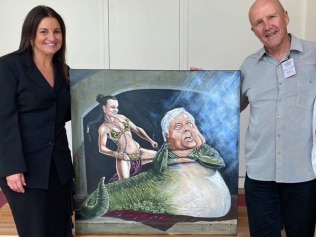 Lambie shreds Palmer in office picture