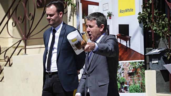 10/11/18 Auctioneer working at an auction at 68 Renwick St, Redfern. Photographer: Adam Yip