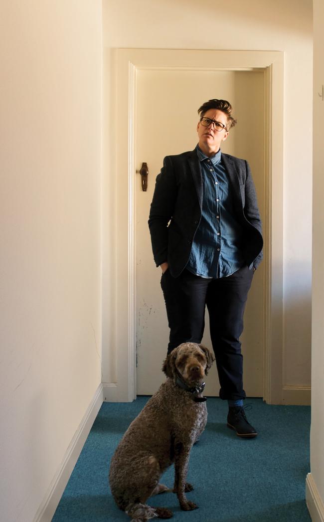 Hannah Gadsby’s dog, Douglas, ahead of her new show, Douglas, at this year’s Melbourne International Comedy Festival. 