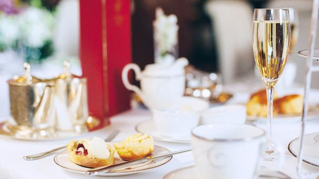 Scones and bubbles at the Hotel Windsor’s high tea.