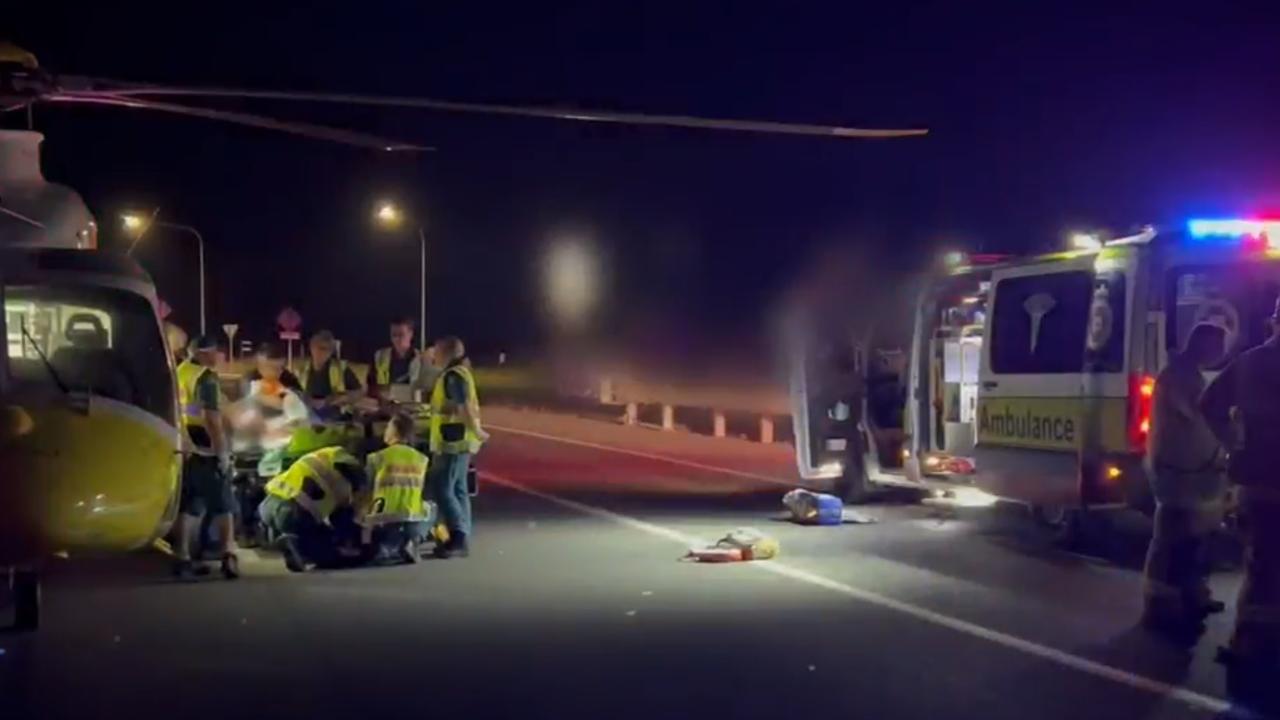 A woman aged in her 20s suffered life-threatening injuries in single vehicle rollover on the Warrego Highway at Hatton Vale, about 11pm, August 21, 2024.