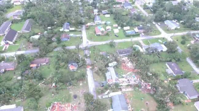 Drone Vision Surveys Tornado Damage In DeLand Florida News Com Au Australias Leading News Site