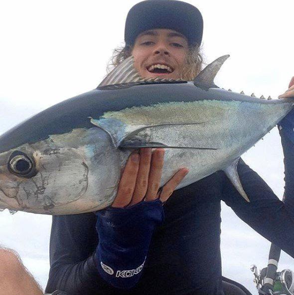 PREPARED: 18-year-old fisherman Josh Ball paddled straight over to Kyle Roberts, whose kayak was attacked by a 4-4.5m tiger shark off Moffat Headland on Thursday morning. Picture: Contributed
