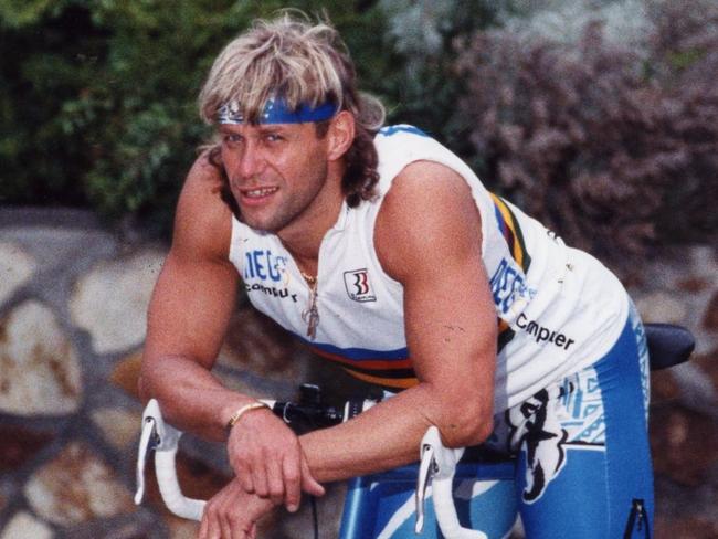 German cyclist Michael Hubner, circa Sep 1993.