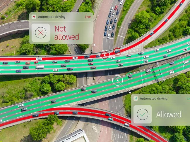 HERE automated driving zones at CES in Las Vegas. Source: Supplied.