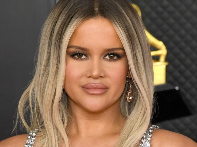 LOS ANGELES, CALIFORNIA: In this image released on March 14, Maren Morris attends the 63rd Annual GRAMMY Awards at Los Angeles Convention Center in Los Angeles, California and broadcast on March 14, 2021. (Photo by Kevin Mazur/Getty Images for The Recording Academy )