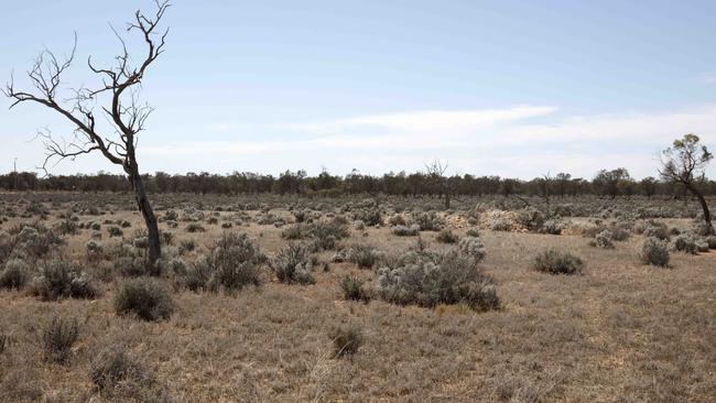 Scene images of the private property on Schomburgk Road Maude, SA where a young man died after crashing his dirt bike. Picture: Emma Brasier