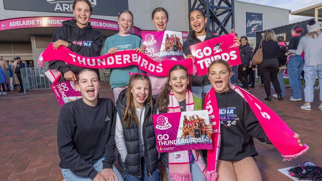 Fans at the Netball Semi-Final Thunderbirds vs Vixens Picture: Ben Clark,