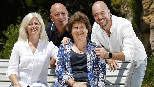 Grazia Vescio, pictured at Dee Why Beach with her children Rosa Lakaev, Carmine and Sam Vescio. Picture: Jonathan Ng