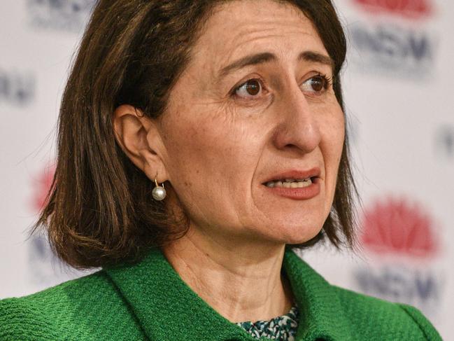 NSW Premier Gladys Berejiklian confirmed the state’s ‘most concerning day’ on Saturday after 466 new local cases. Picture: NCA NewsWire / Flavio Brancaleone